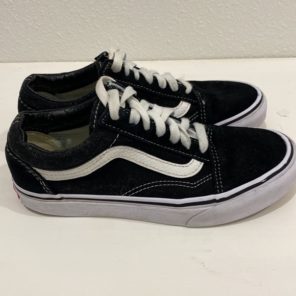 Vans Youth Old Skool Black/White Skate Shoes Suede |Size 4 Youth or 5.5 Women - Picture 8 of 9